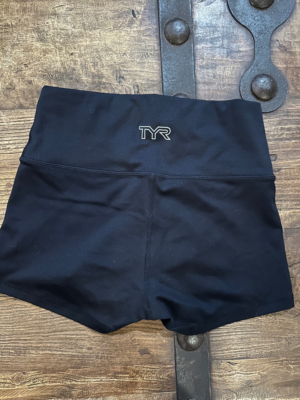 TYR Black High-Waist Performance Bike Shorts